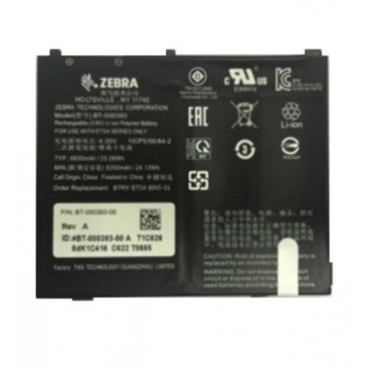 Batería Zebra ET51 ET56 6440 mAh Polímero de Litio 3,8 V