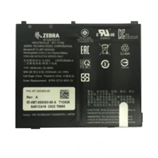 Batería Zebra ET51 ET56 6440 mAh Polímero de Litio 3,8 V