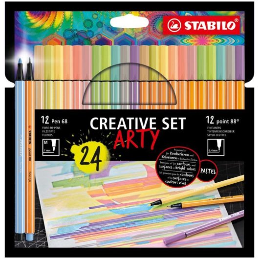 STABILO Creative Set ARTY Finstifter 24-teilig Multifarben