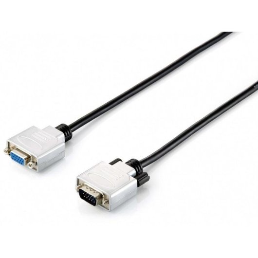Cabo VGA Equip 20 m Macho Fêmea Preto Prateado