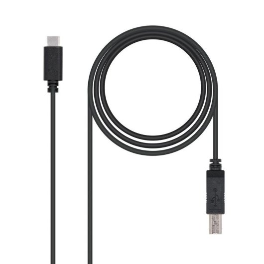 Câble USB-C vers USB-B 2.0 Nanocable 1m Noir