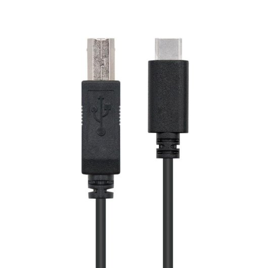 Câble USB-C vers USB-B 2.0 Nanocable 1m Noir