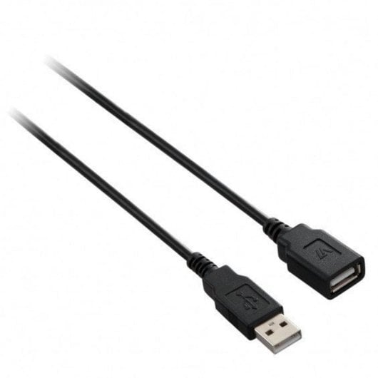 USB-Verlängerungskabel V7 schwarz 3 m USB 2.0 A Weiblich zu Männlich