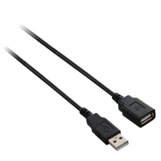 USB-Verlängerungskabel V7 schwarz 3 m USB 2.0 A Weiblich zu Männlich