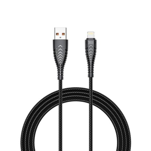 Kabel USB-A nach Lightning VEGER 2.0 1,2 m Schwarz