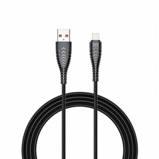 Kabel USB-A nach Lightning VEGER 2.0 1,2 m Schwarz