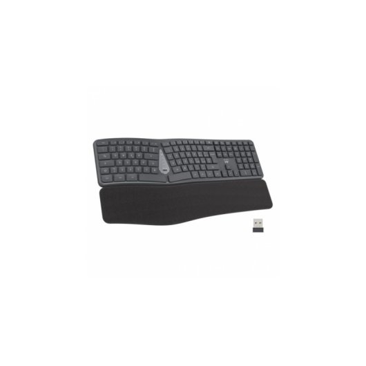 Teclado Ewent EW3288 inalámbrico ergonómico curvado multiconexión Bluetooth