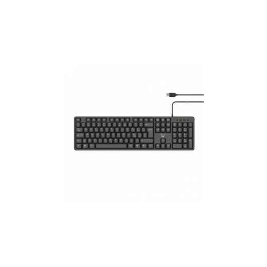 Teclado Ewent EW3108 com fio USB + PS/2 completo italiano preto