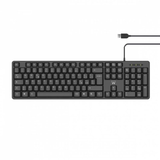 Teclado Ewent EW3108 com fio USB + PS/2 completo italiano preto