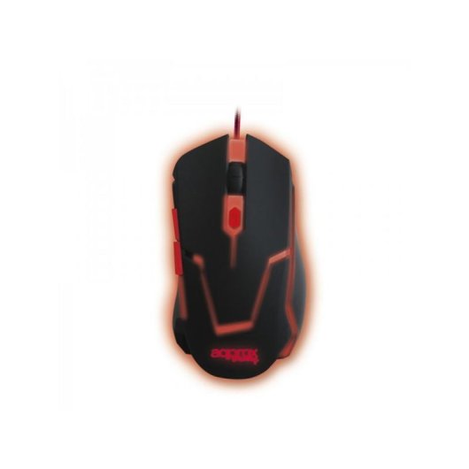 Ratón APPROX appTWISTER2 USB tipo A 2400 DPI Negro Retroiluminación Roja