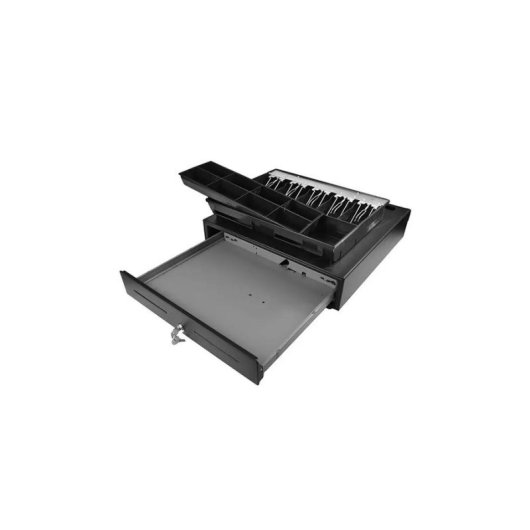 Caixa registadora automática Premier 460 HQ-B 5 compartimentos notas 8 gavetas moedas RJ12 24V preto