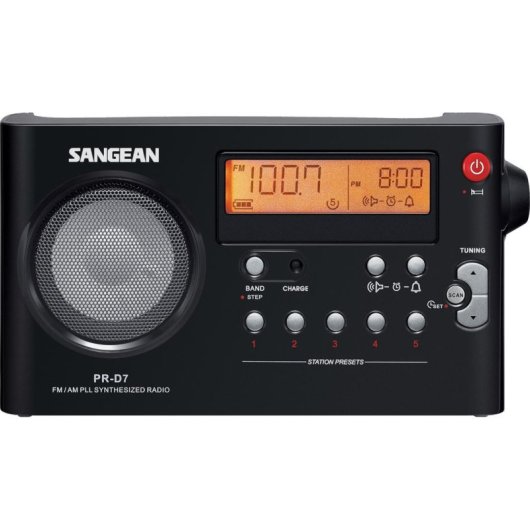Tragbarer Radio Sangean PR-D7 Digital Schwarz AM/FM