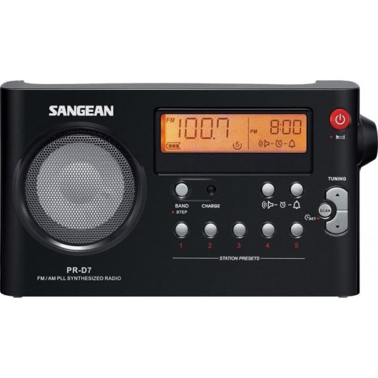 Tragbarer Radio Sangean PR-D7 Digital Schwarz AM/FM