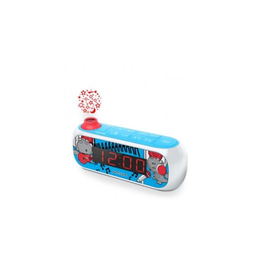 Reloj Despertador Muse M-167 KDB Digital LED Proyección FM/MW Rojo