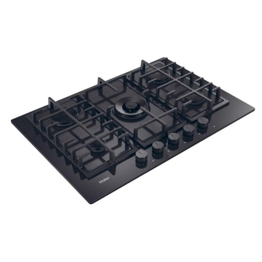 Piastra a gas Haier Series 2 HAVG75TBPB 5 fuochi 75 cm integrata nera
