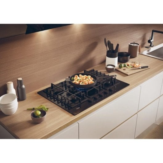 Piastra a gas Haier Series 2 HAVG75TBPB 5 fuochi 75 cm integrata nera