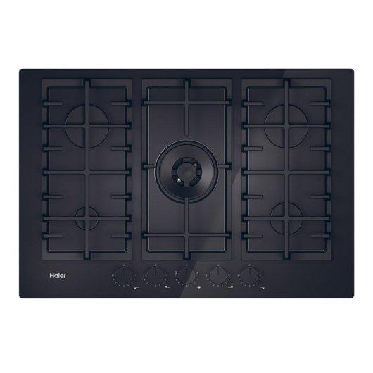 Piastra a gas Haier Series 2 HAVG75TBPB 5 fuochi 75 cm integrata nera