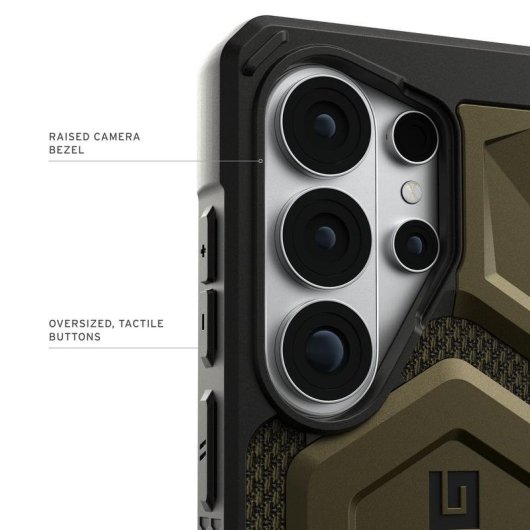 Funda para móvil Urban Armor Gear Monarch Pro Kevlar Cover Verde per Galaxy S26 Ultra