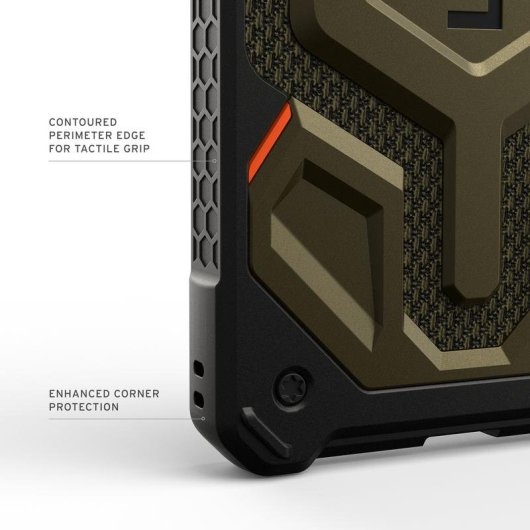 Funda para móvil Urban Armor Gear Monarch Pro Kevlar Cover Verde per Galaxy S26 Ultra