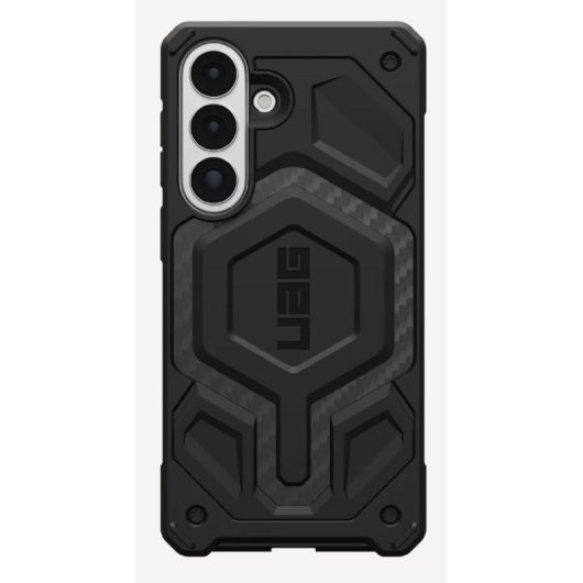 Funda para móvil Urban Armor Gear Monarch Pro Hartschale Carbon Graphit Schwarz für Galaxy S26 Plus
