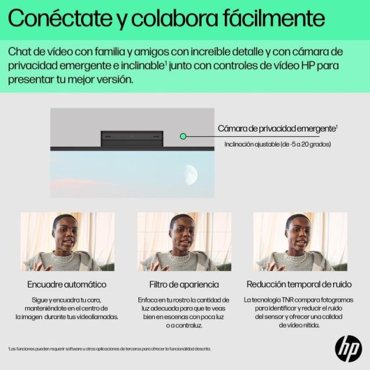 Ordenador Todo en uno HP 24-cr0138ns AMD Ryzen 3 7320U 8GB 512GB SSD Radeon 23.8" FreeDOS