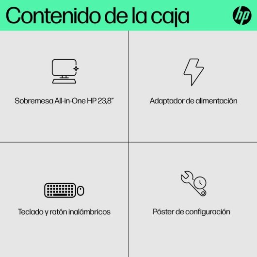 Ordenador Todo en uno HP 24-cr0138ns AMD Ryzen 3 7320U 8GB 512GB SSD Radeon 23.8" FreeDOS
