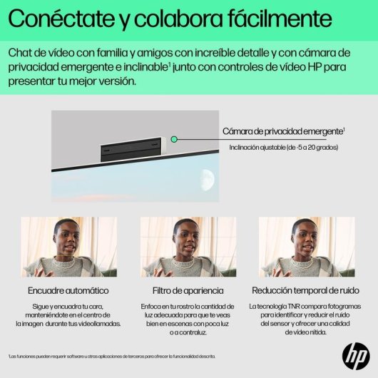 Ordenador Todo en uno HP 24-cr0138ns AMD Ryzen 3 7320U 8GB 512GB SSD Radeon 23.8" FreeDOS