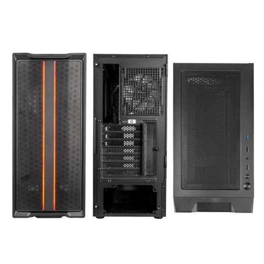Caixa PC Kolink Inspire K12 ARGB Midi Tower Preta Transparente