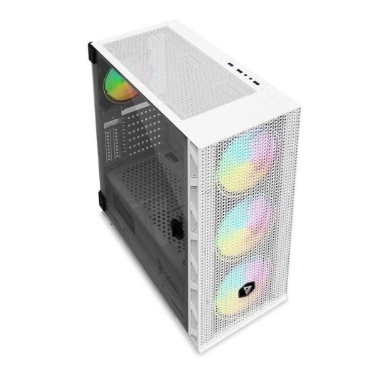 Boîtier PC Savio Raptor X1 ARGB Verre Trempé Blanc Midi Tower