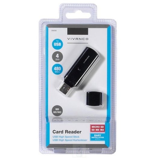 Lettore di schede Vivanco IT-USBCR USB 2.0 Nero