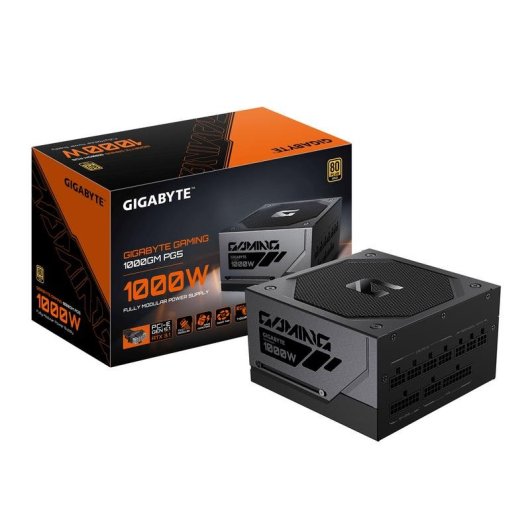 Fonte de Alimentação Gigabyte GAMING 1000GM PG5 Certificação 80 PLUS Gold 1000W modular ventoinha silenciosa