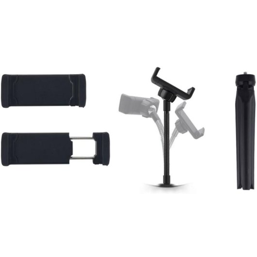 Lámpara de Aro LED Puluz PKT3073B 20 cm con Soporte para Móvil