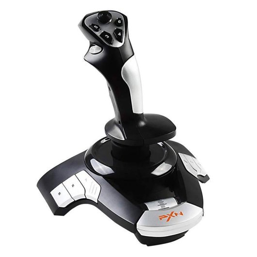 Joystick PXN-F16 per PC - USB con Vibrazione, Manubrio a 8 Vie e Pulsanti Programmabili
