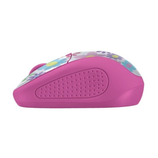Ratón CEGASA Trust Primo inalámbrico 1600 DPI Rosa flores micro receptor USB