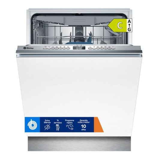 Máquina de Lavar Louça Balay 3 Tabuleiros 14 Serviços Eco 75 kWh Motor SilentPowerDrive