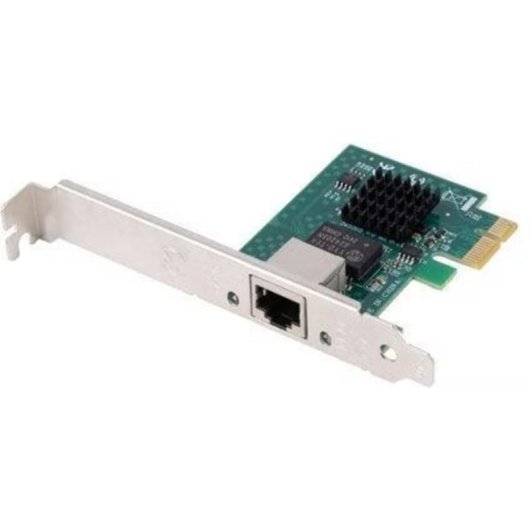 Tarjeta de Red Lanberg PCE-25GB-001 PCIe 2,5 Gbit/s Verde Metálico Low Profile