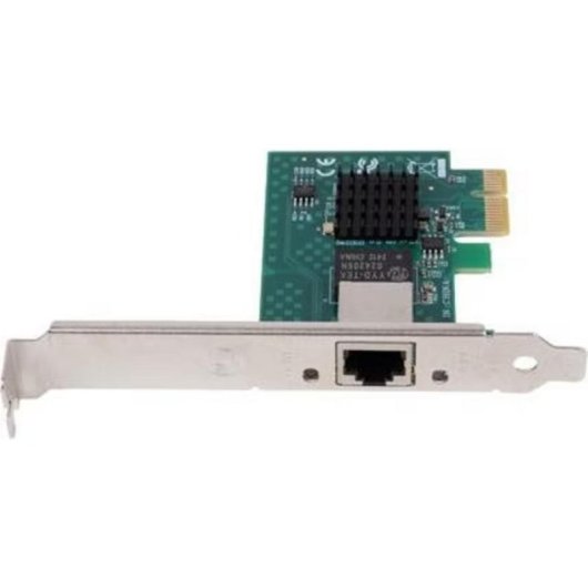 Tarjeta de Red Lanberg PCE-25GB-001 PCIe 2,5 Gbit/s Verde Metálico Low Profile