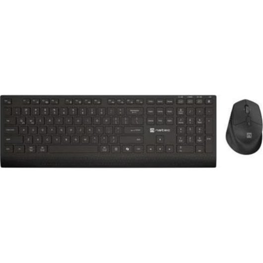 Teclado Genesis NZB-2315 membrana con teclado y ratón inalámbricos negros