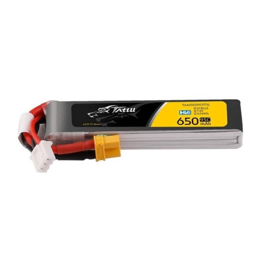 Bateria Lipo Tattu 2S 650mAh 95C 7.6V HV XT30 Long-Pack
