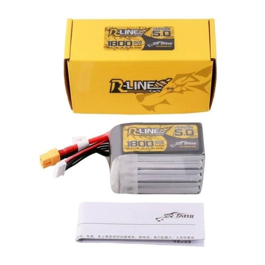 Lipo-Akku Tattu R-Line Version 5.0 1800mAh 22.2V 150C 6S mit XT60-Anschluss