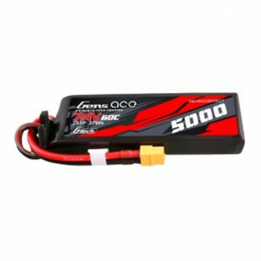 Batería Gens Ace G-Tech 5000mAh 7.4V 60C 2S1P LiPo con Conector XT60
