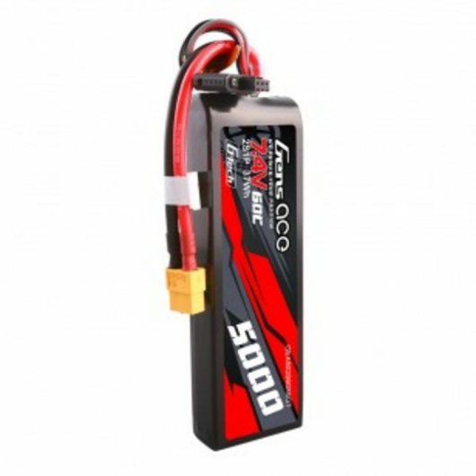 Batería Gens Ace G-Tech 5000mAh 7.4V 60C 2S1P LiPo con Conector XT60