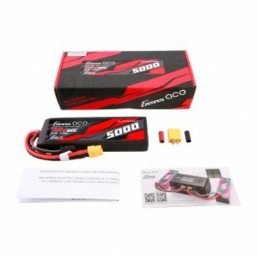 Batería Gens Ace G-Tech 5000mAh 7.4V 60C 2S1P LiPo con Conector XT60