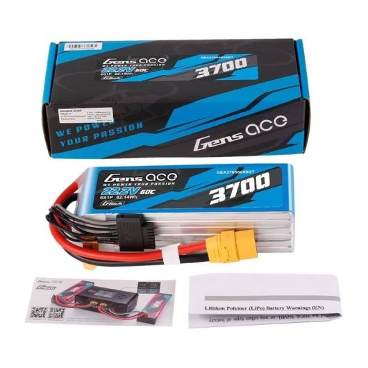Batteria Gens Ace G-Tech 3700mAh 22.2V 60C 6S1P XT90