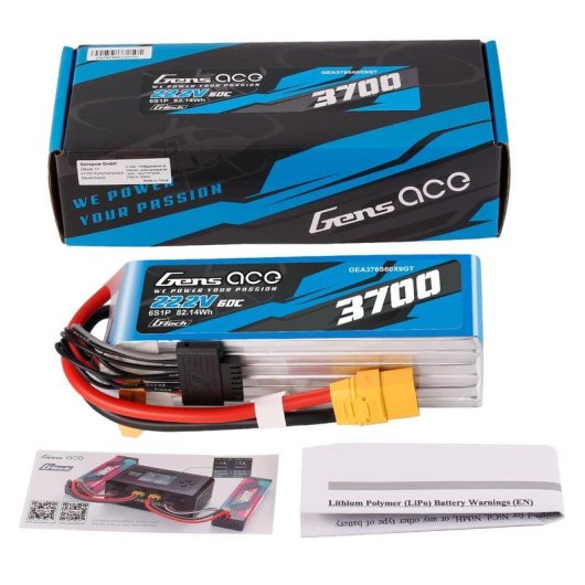 Batteria Gens Ace G-Tech 3700mAh 22.2V 60C 6S1P XT90