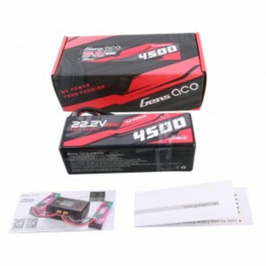 Batteria Gens Ace GEA456S60X9GT 4500mAh 22.2V 60C HardCase RC