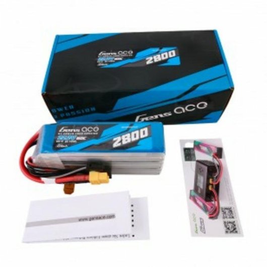 Batteria Gens ace G-Tech 2800mAh 22.2V 60C 6S1P Lipo con connettore XT60