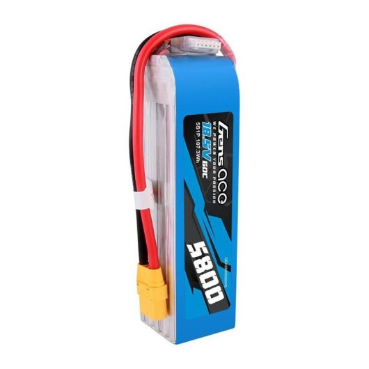 Batteria Gens Ace 5800mAh 60C 5S1P Lipo con connettore XT90