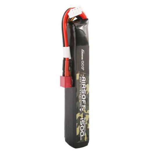 Batterie Gens Ace 25C 1500mAh 3S1P 11.1V pour Airsoft avec Connecteur T Plug