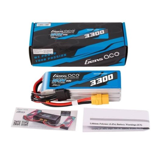 Batteria Gens Ace G-Tech 3300mAh 22.2V 60C 6S1P XT90